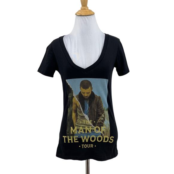 Timberlake Tops - Timberlake T Shirt Womens M Medium Black Man of the Woods Concert Tour Tee